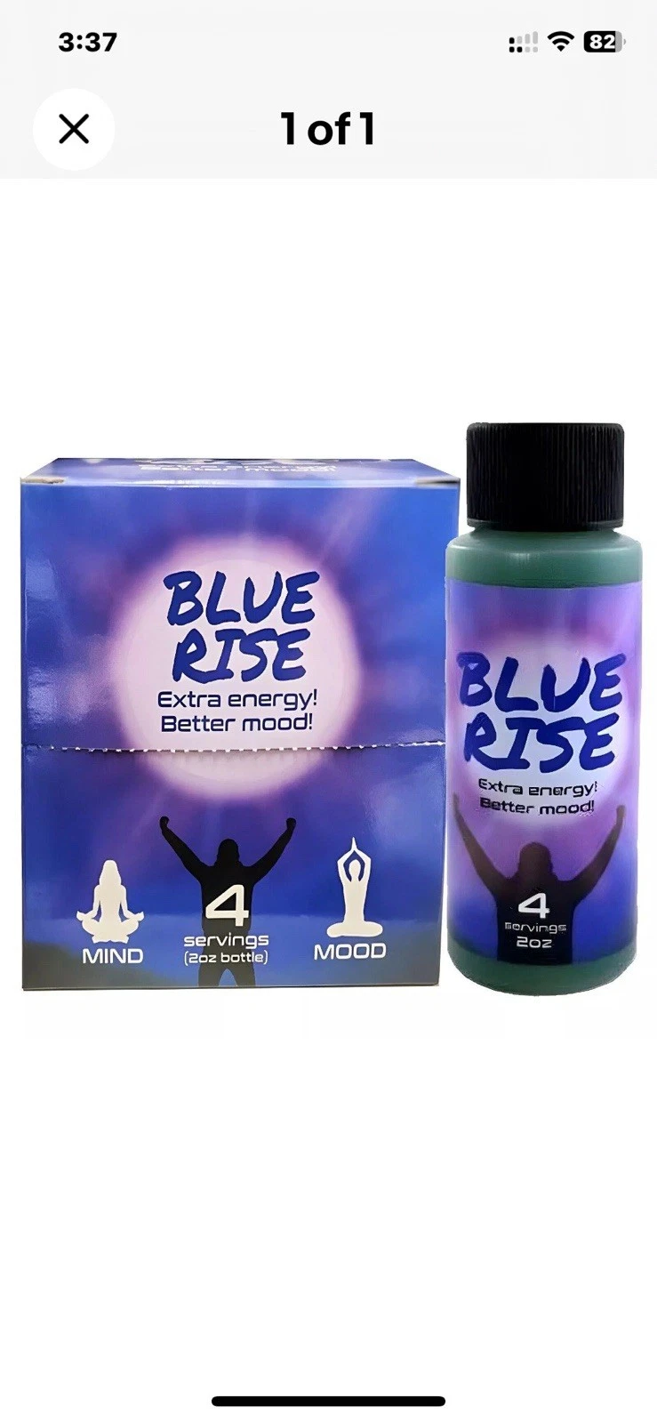 Blue Rise - Extra Energy /Better Mood 2oz bottle