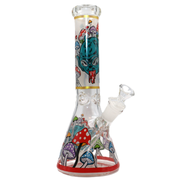 Trippy Mushroom Beaker 10"