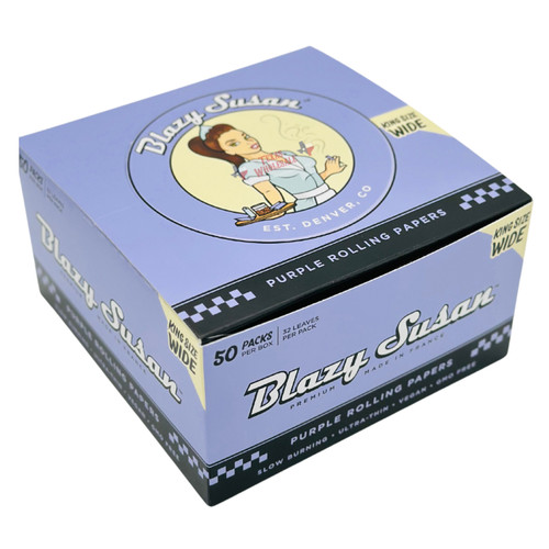 Blazy Susan Purple-King Size Wide Papers 50 Booklet per box