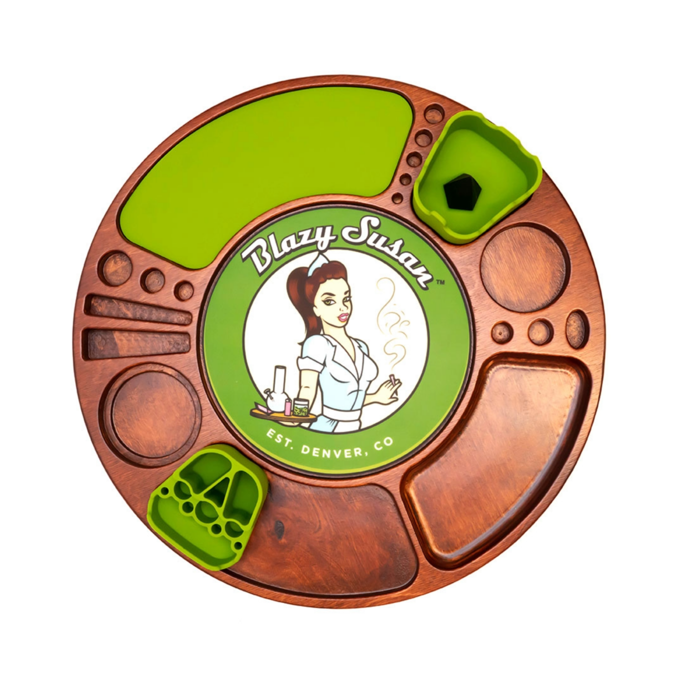 Blazy Susan Spinning Rolling Tray - Image 2