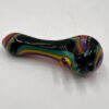 4" Wig Wag Glitter Hand Pipe - Teal/Orange