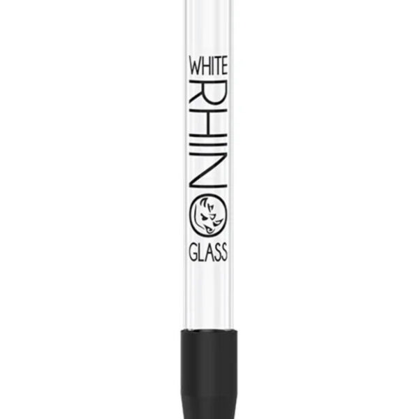 Pyrex White Rhino Glass V1 Straw - Sold Individually