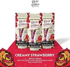 Rose Palms Wraps-Creamy Strawberry Slim Size 20ct Display