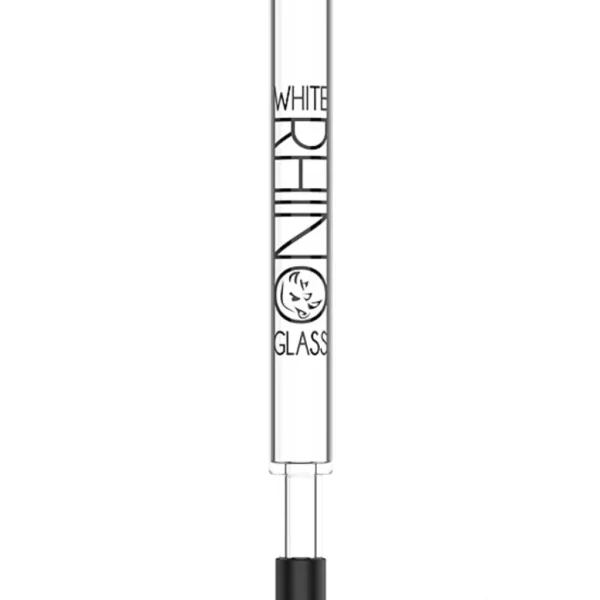 Pyrex White Rhino Glass Straw V2 - Sold Individually